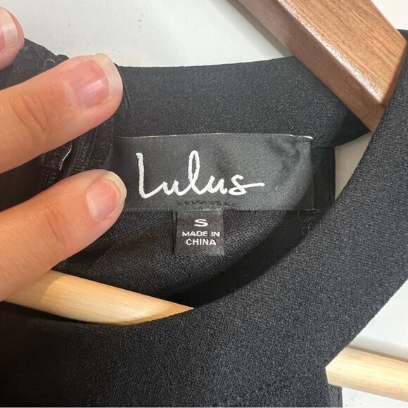 Lulus Womens Size Small Mamacita Black Halter Skater Dress Sleeveless Stretch - Picture 9 of 13